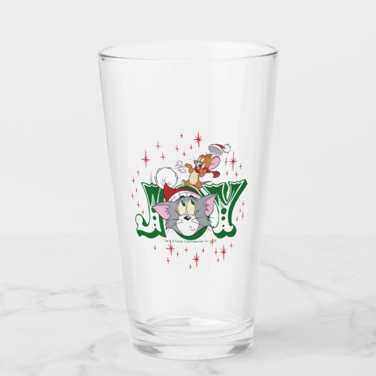 Tom en Jerry Holiday Joy Glas (Voorkant)