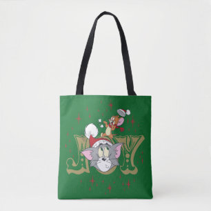 Tom en Jerry Holiday Joy Tote Bag