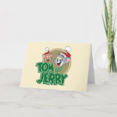 Tom en Jerry Holiday Logo Feestdagen Kaart (Voorkant)