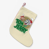 Tom en Jerry Holiday Logo Kleine Kerstsok (Voorkant (Hangend))