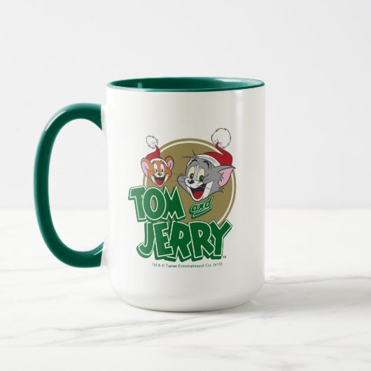 Tom en Jerry Holiday Logo Mok (Links)