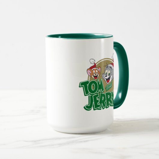 Tom en Jerry Holiday Logo Mok (Voorkant rechts)