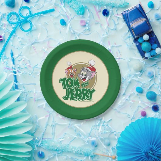 Tom en Jerry Holiday Logo Papieren Bordje (Feest)