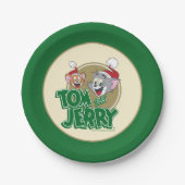 Tom en Jerry Holiday Logo Papieren Bordje (Voorkant)
