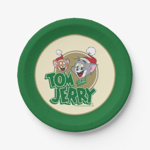 Tom en Jerry Holiday Logo Papieren Bordje