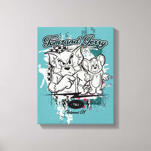 Tom en Jerry Hollywood CA Canvas Afdruk (Voorkant)