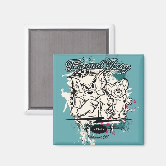 Tom en Jerry Hollywood CA Magneet (Voorkant / Achterkant)