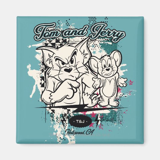 Tom en Jerry Hollywood CA Magneet (Voorkant)