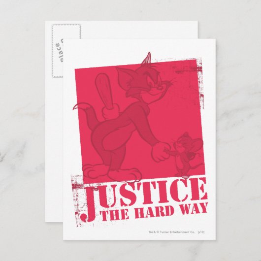 Tom en Jerry Justice The Hard Way Briefkaart (Voorkant / Achterkant)