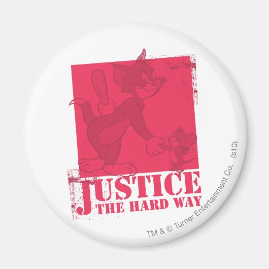 Tom en Jerry Justice The Hard Way Magneet (Voorkant)