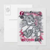 Tom en Jerry kijken naar je rug Briefkaart (Voorkant / Achterkant)