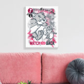 Tom en Jerry kijken naar je rug Canvas Afdruk (Insitu (Woonkamer))