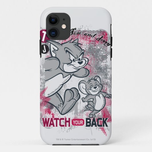 Tom en Jerry kijken naar je rug Case-Mate iPhone Case (Achterkant)