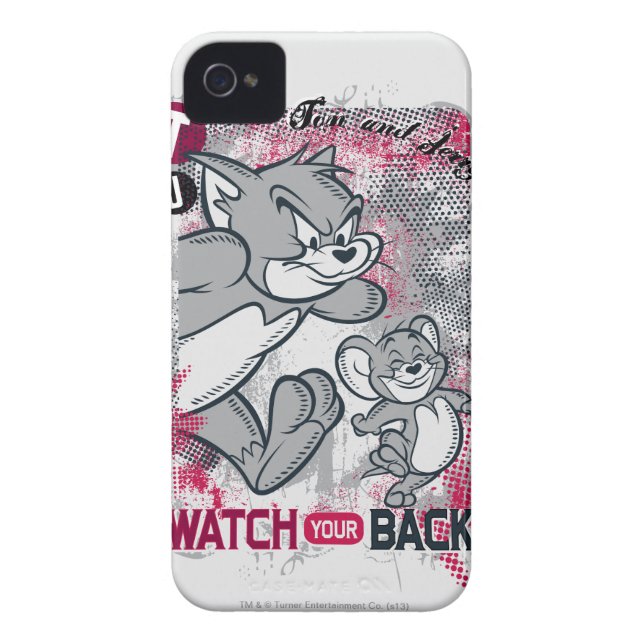 Tom en Jerry kijken naar je rug Case-Mate iPhone Case (Achterkant)