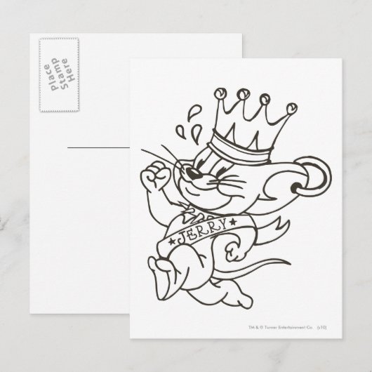 Tom en Jerry King Jerry Briefkaart (Voorkant / Achterkant)