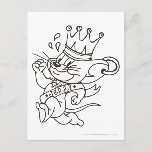 Tom en Jerry King Jerry Briefkaart (Voorkant)