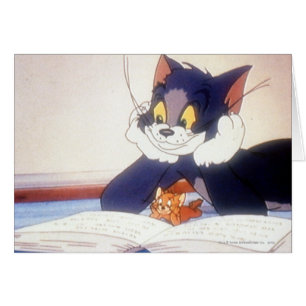 Tom en Jerry lezen een boek
