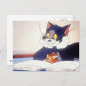 Tom en Jerry lezen een boek Briefkaart (Voorkant / Achterkant)