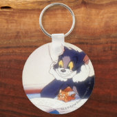 Tom en Jerry lezen een boek Sleutelhanger (Voorkant)