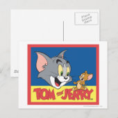 Tom en Jerry Logo Flat Briefkaart (Voorkant / Achterkant)