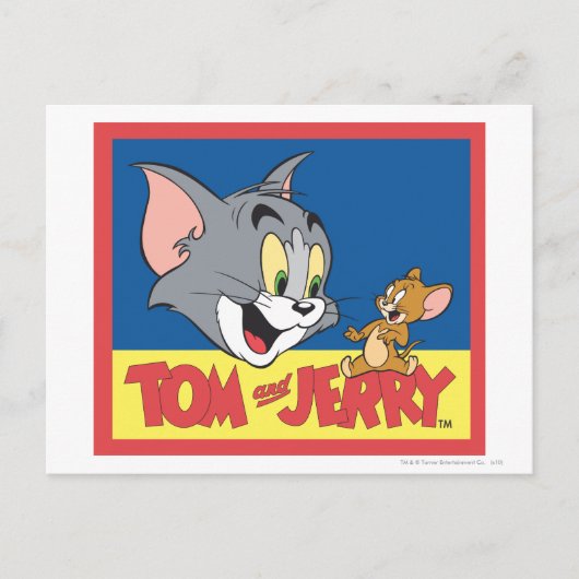 Tom en Jerry Logo Flat Briefkaart (Voorkant)