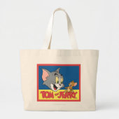 Tom en Jerry Logo Flat Grote Tote Bag (Voorkant)