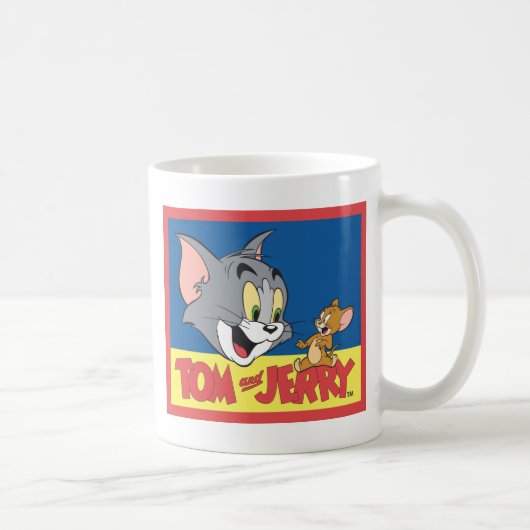 Tom en Jerry Logo Flat Koffiemok (Rechts)