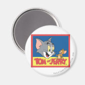 Tom en Jerry Logo Flat Magneet (Voorkant / Achterkant)