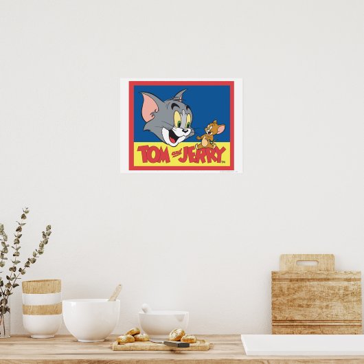 Tom en Jerry Logo Flat Poster (Keuken)