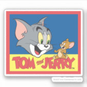 Tom en Jerry Logo Flat Sticker (Voorkant)