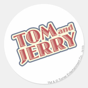 Tom en Jerry Logo Ronde Sticker