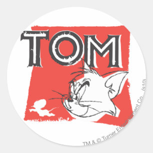 Tom en Jerry Mad Cat Ronde Sticker