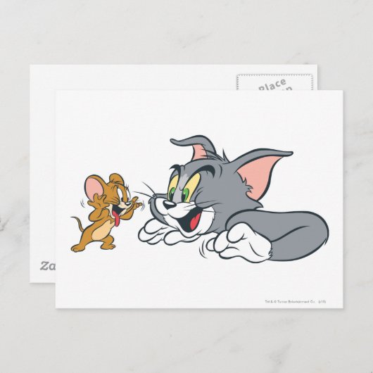 Tom en Jerry Make Faces Briefkaart (Voorkant / Achterkant)