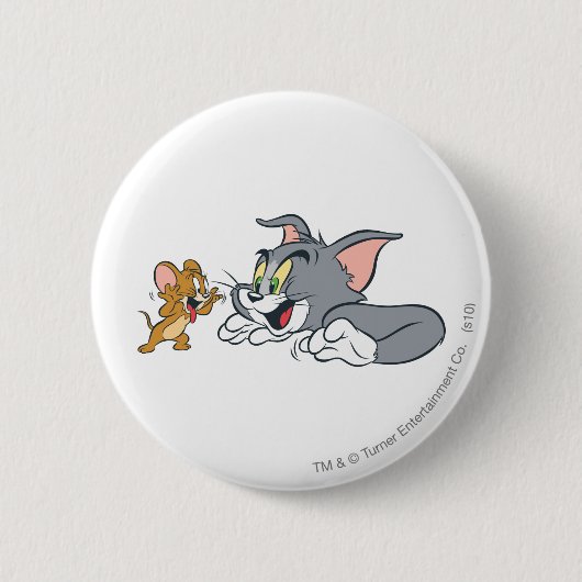 Tom en Jerry Make Faces Ronde Button 5,7 Cm (Voorkant)
