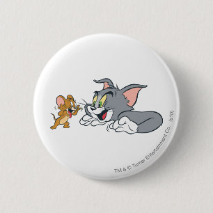 Tom en Jerry Make Faces Ronde Button 5,7 Cm