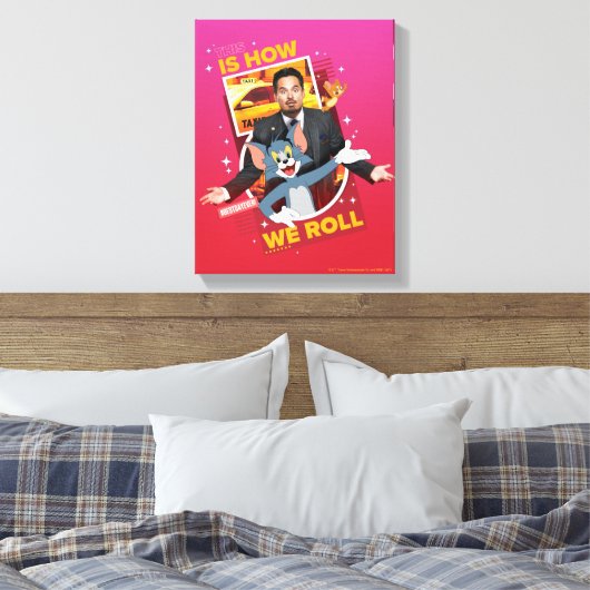 Tom en Jerry met Terrance - zo rollen we Canvas Afdruk (Insitu (Slaapkamer))