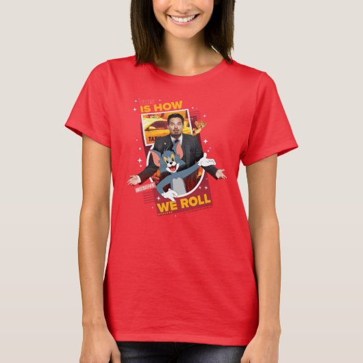 Tom en Jerry met Terrance - zo rollen we T-shirt (Voorkant)
