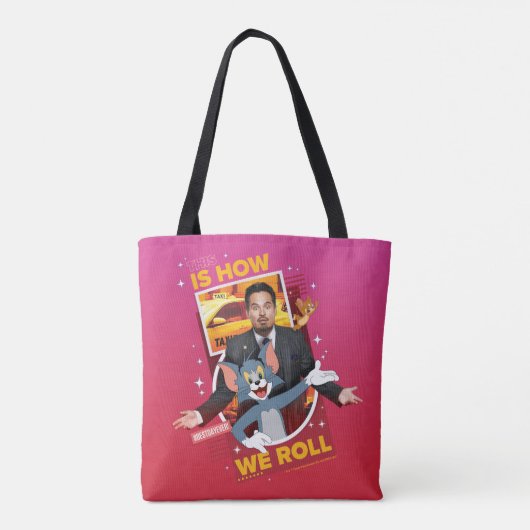 Tom en Jerry met Terrance - zo rollen we Tote Bag (Achterkant)