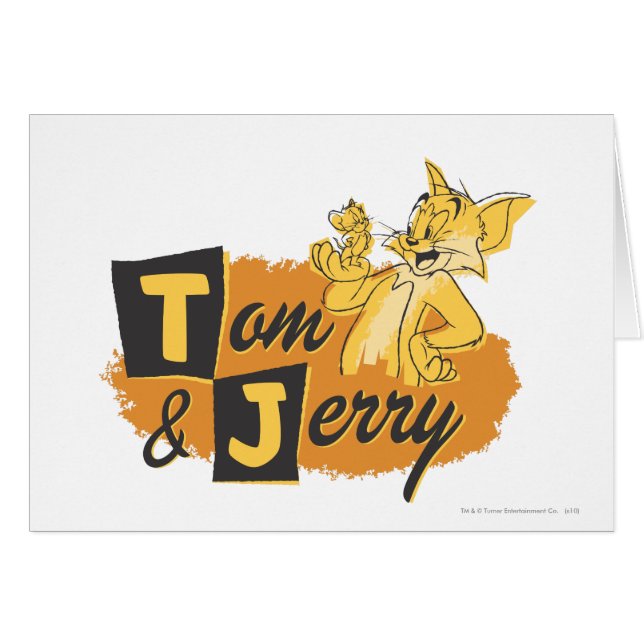 Tom en Jerry Mouse in Paw Logo (Voorkant Horizontaal)