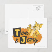 Tom en Jerry Mouse in Paw Logo Briefkaart (Voorkant / Achterkant)