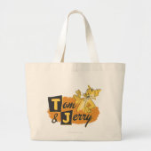 Tom en Jerry Mouse in Paw Logo Grote Tote Bag (Voorkant)