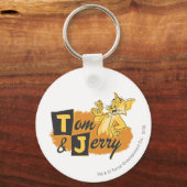 Tom en Jerry Mouse in Paw Logo Sleutelhanger (Voorkant)