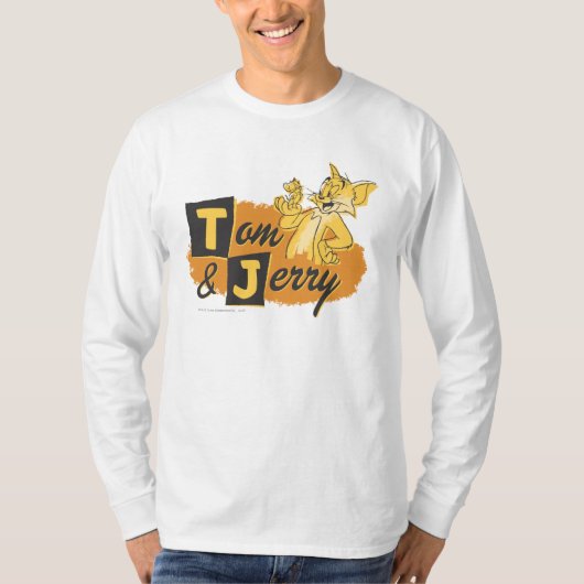 Tom en Jerry Mouse in Paw Logo T-shirt (Voorkant)