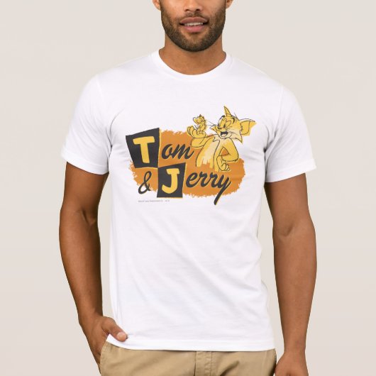 Tom en Jerry Mouse in Paw Logo T-shirt (Voorkant)