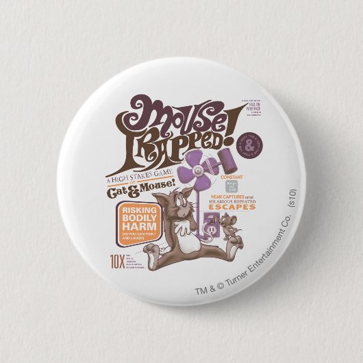 Tom en Jerry Mouse Trapped Ronde Button 5,7 Cm (Voorkant)
