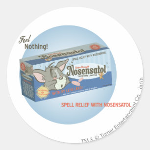 Tom en Jerry Nosensatol 2 Ronde Sticker