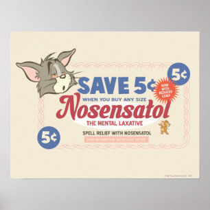 Tom en Jerry Nosensatol Coupon Poster