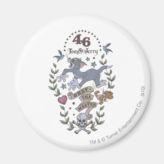 Tom en Jerry Obey De Master 2 Magneet (Voorkant)