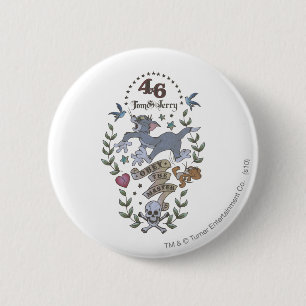 Tom en Jerry Obey De Master 2 Ronde Button 5,7 Cm