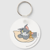 Tom en Jerry On Pillow Sleutelhanger (Voorkant)